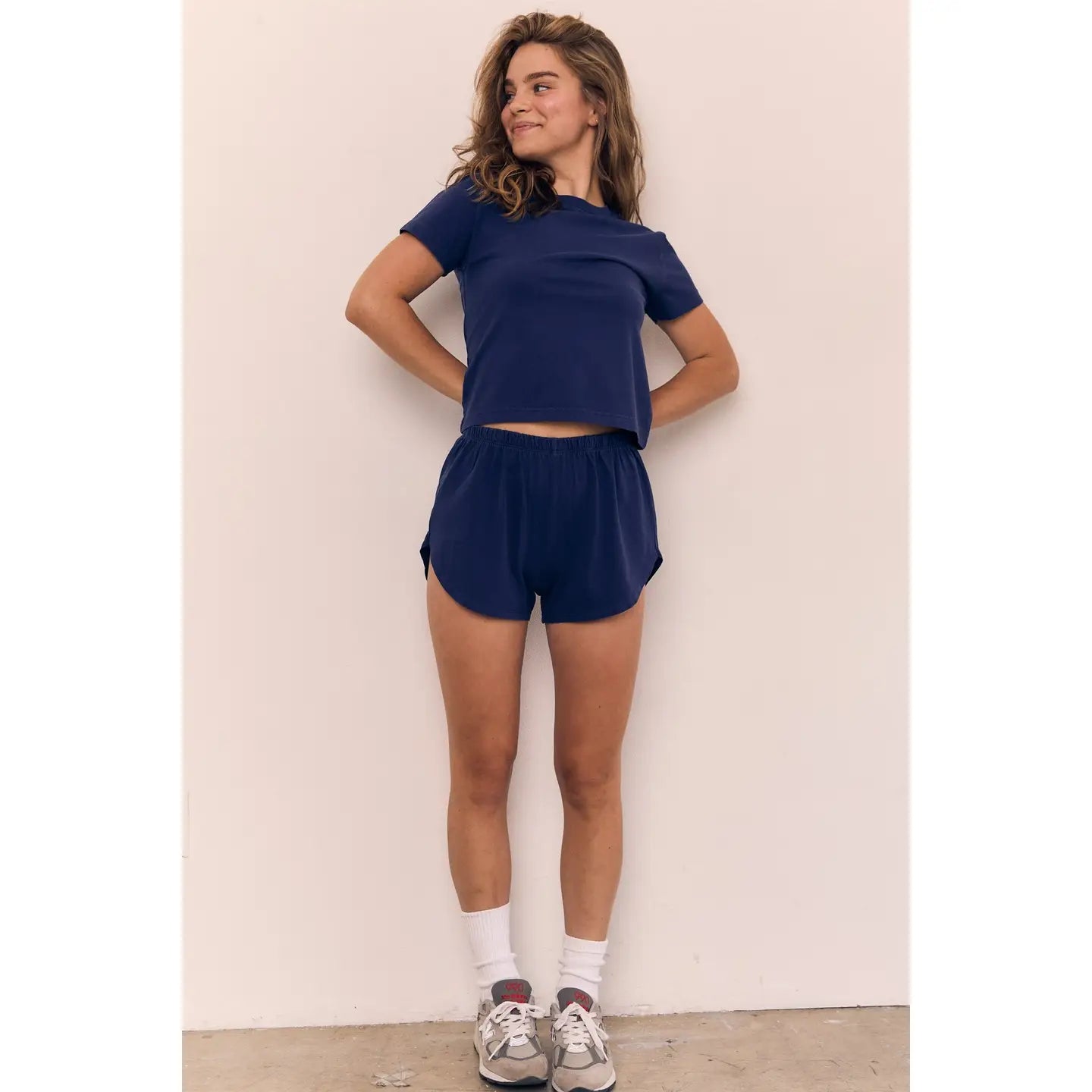 Mineral Washed Cotton Blank Cropped Tee