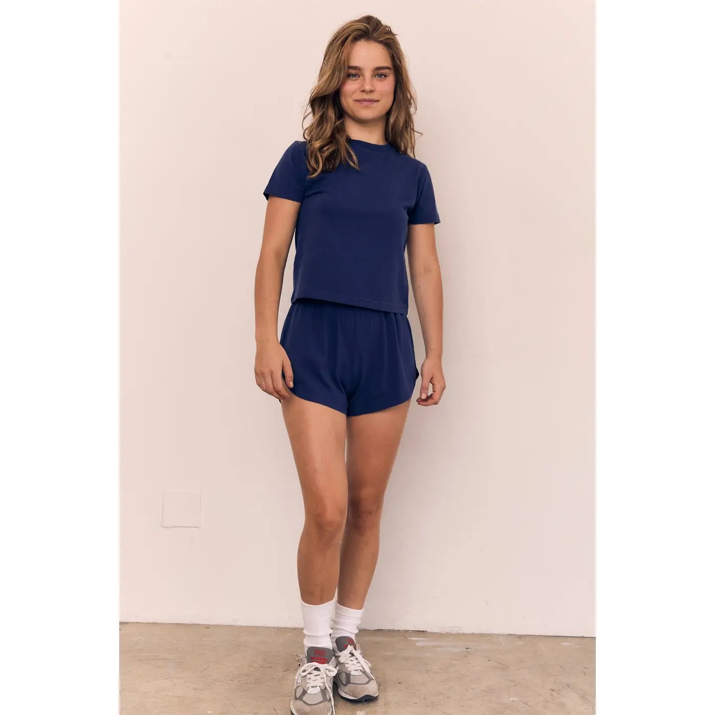 Mineral Washed Cotton Blank Cropped Tee