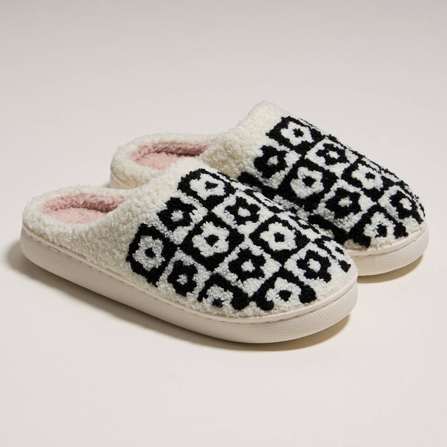 Flower Color Block Home Slippers