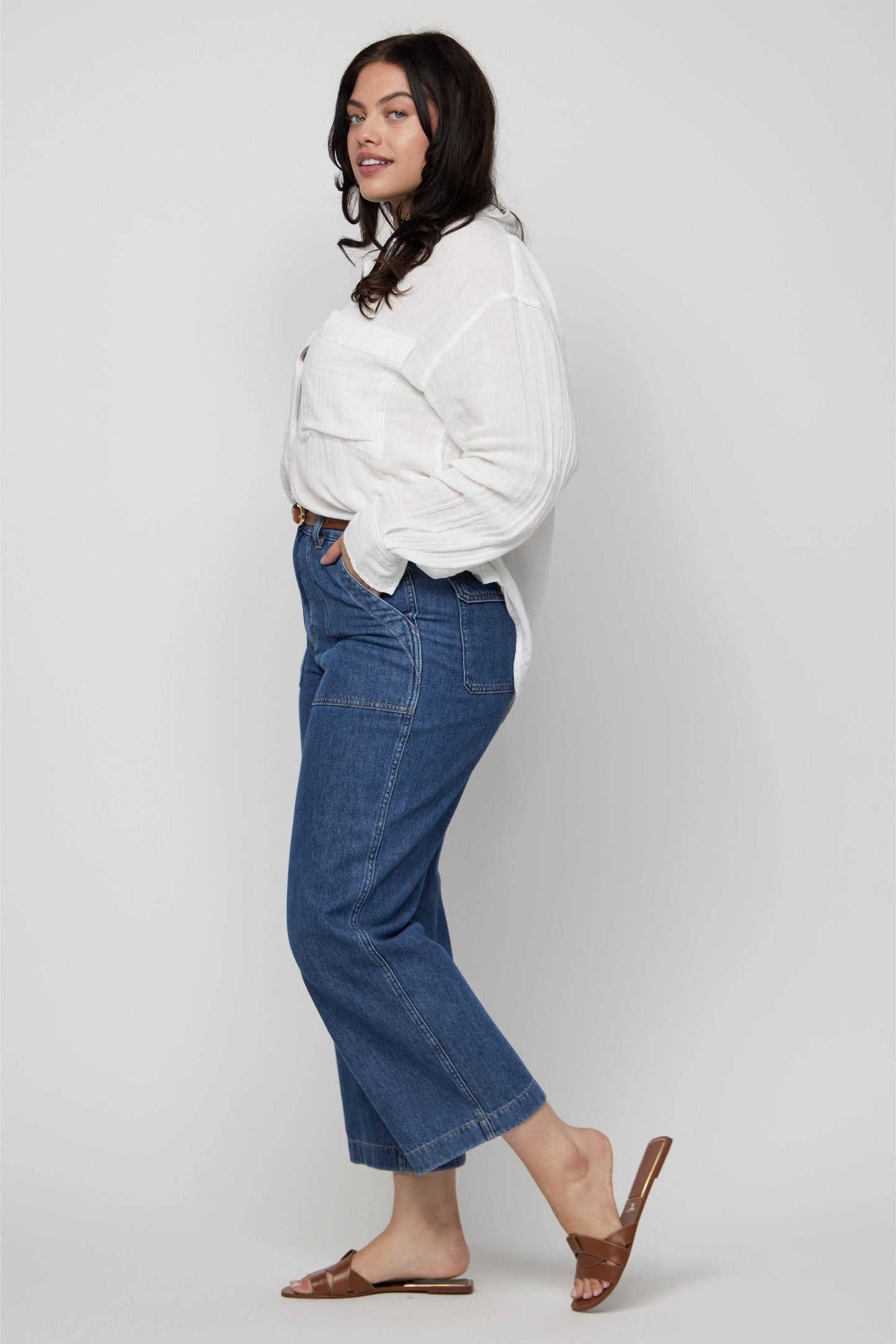 Sherman High Rise Relaxed Jean, Medium Worn