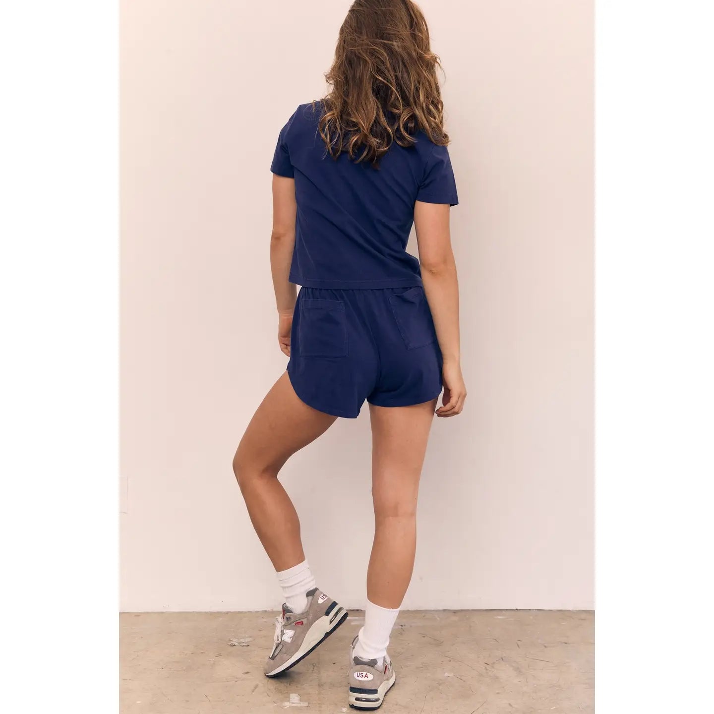 Mineral Washed Cotton Blank Cropped Tee