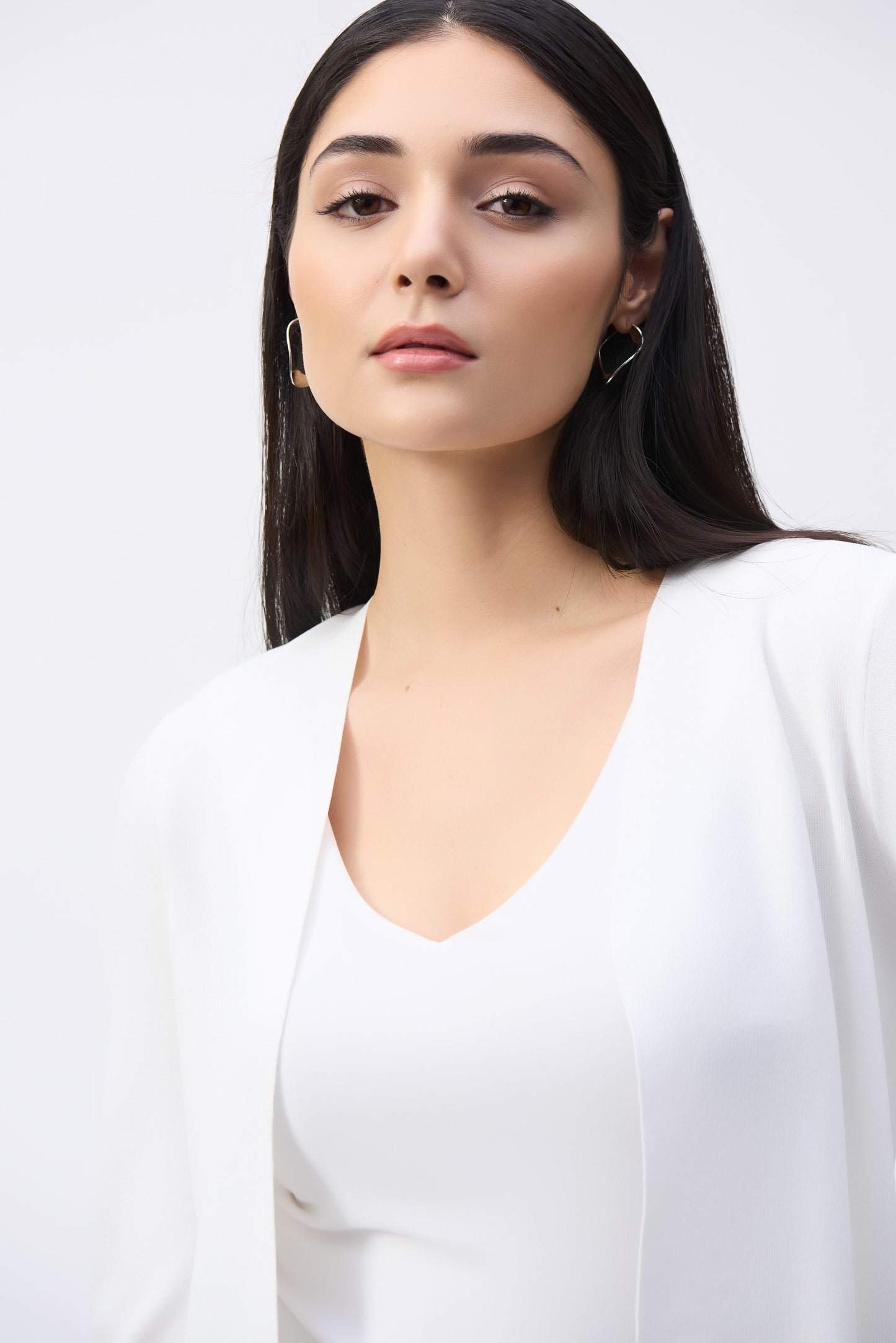 251900 Sweater Knit Cover-Up with Pearl Ornament