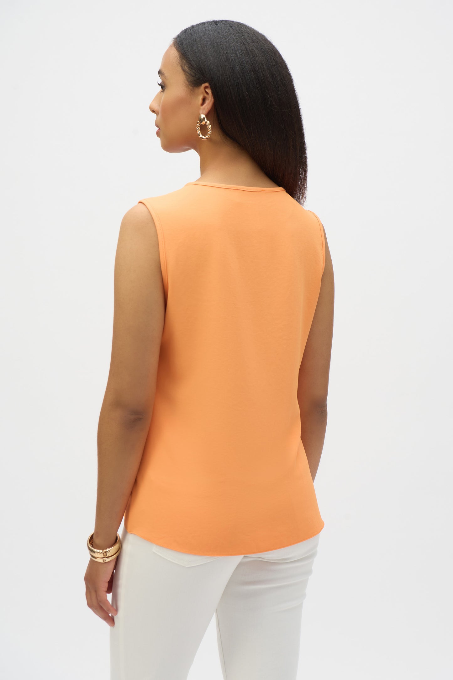252128 Eggshell Sleeveless Straight Top