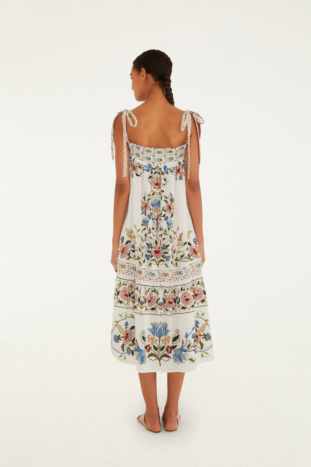 Stitched Garden Off-white Long Dress