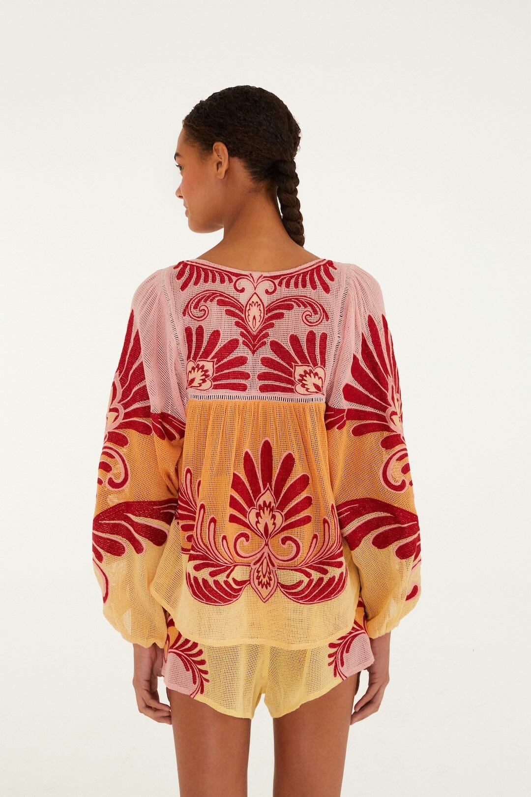Soft Yellow Arabesque Blouse