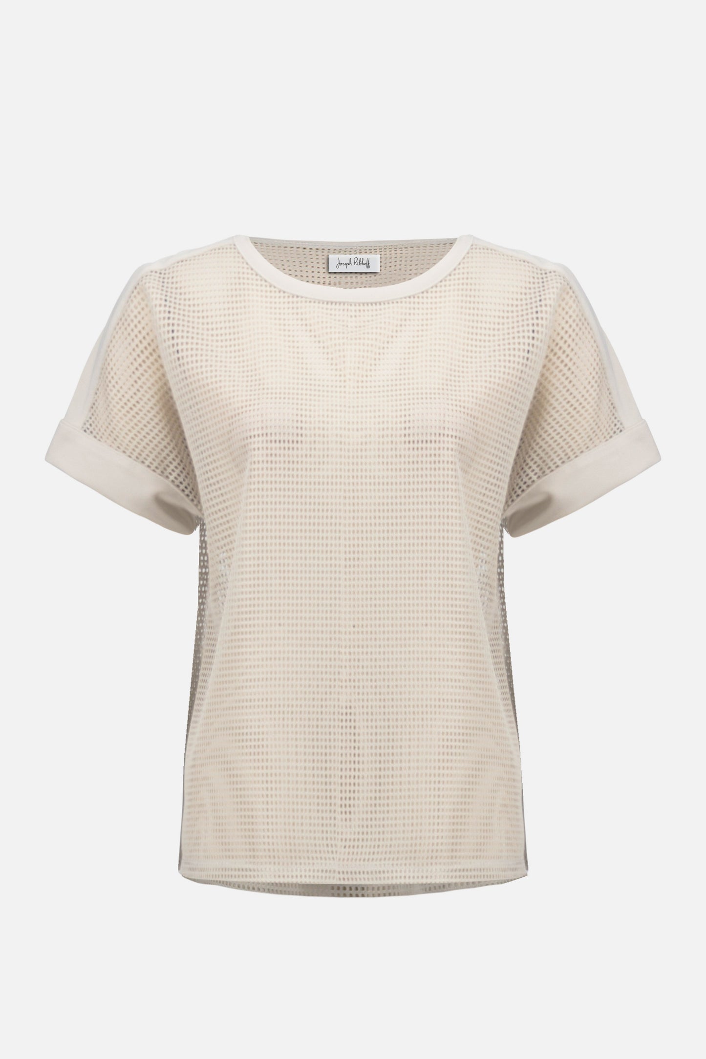 Silky Knit and Mesh Straight Top