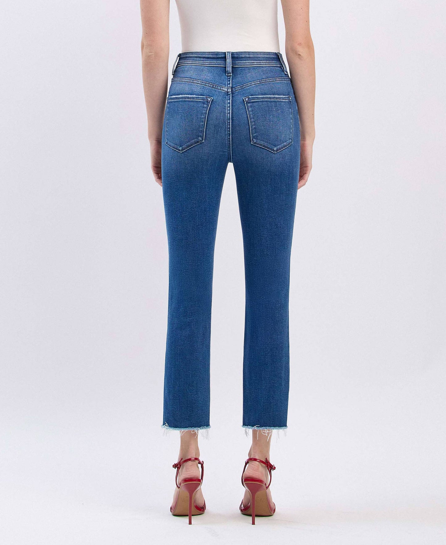 Heather Super High Rise Straight Jeans