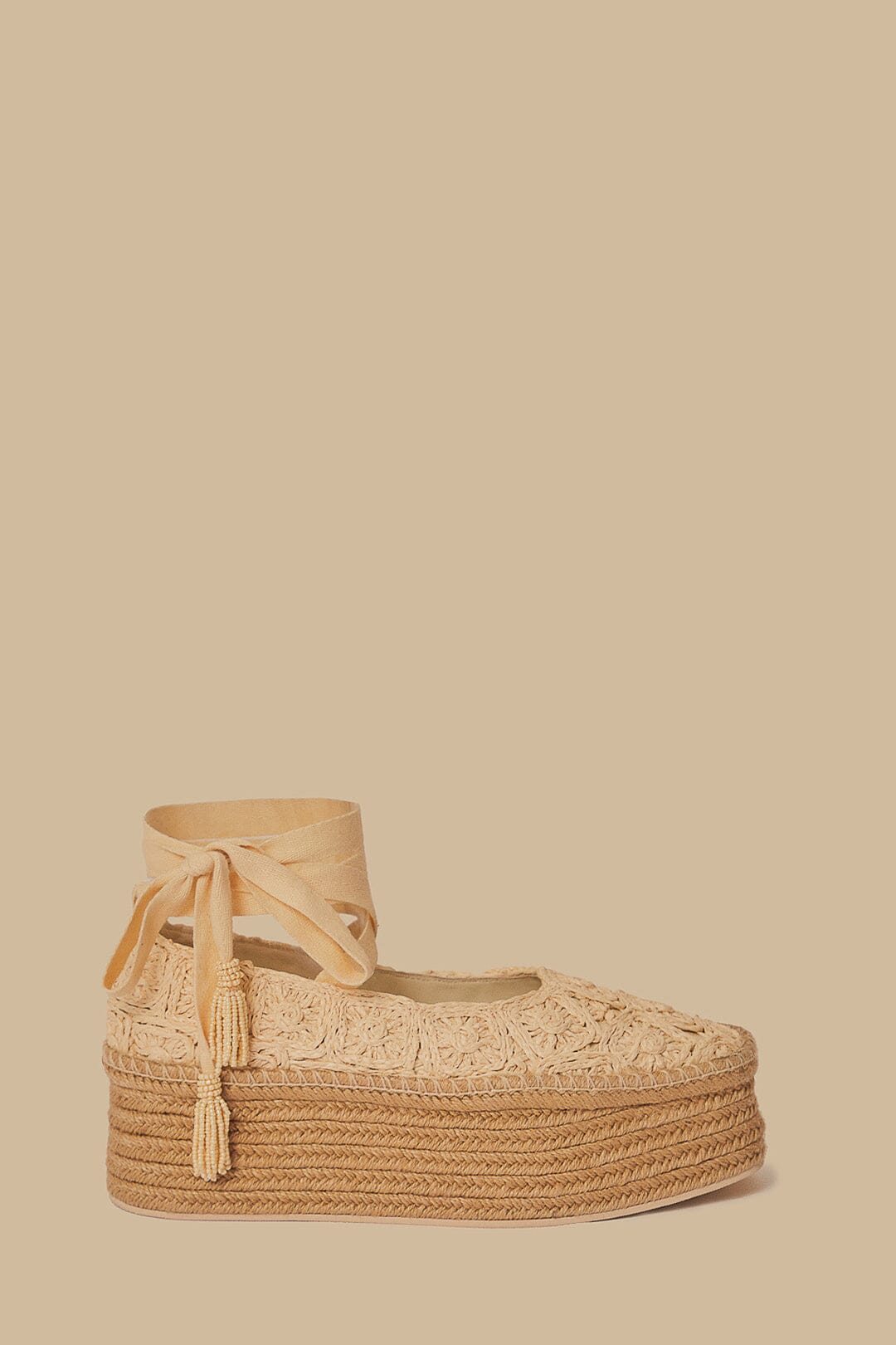 Natural Ballerina Flatform Sandal