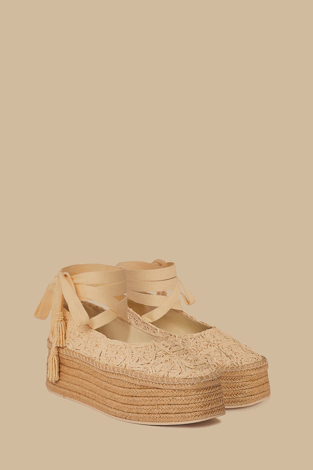 Natural Ballerina Flatform Sandal