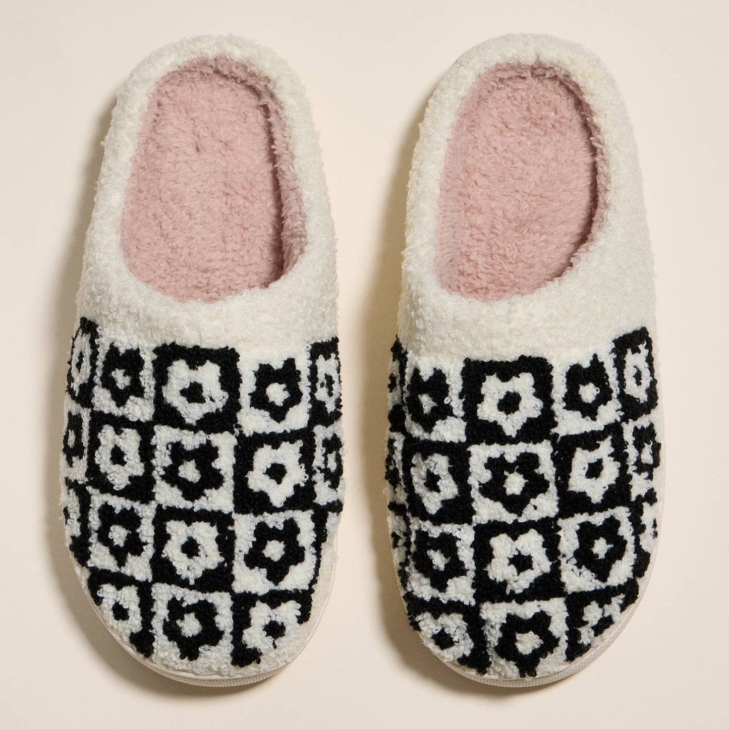 Flower Color Block Home Slippers