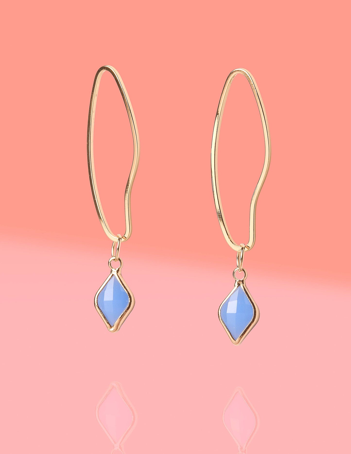 Abstract Dainty Hoop Lavender