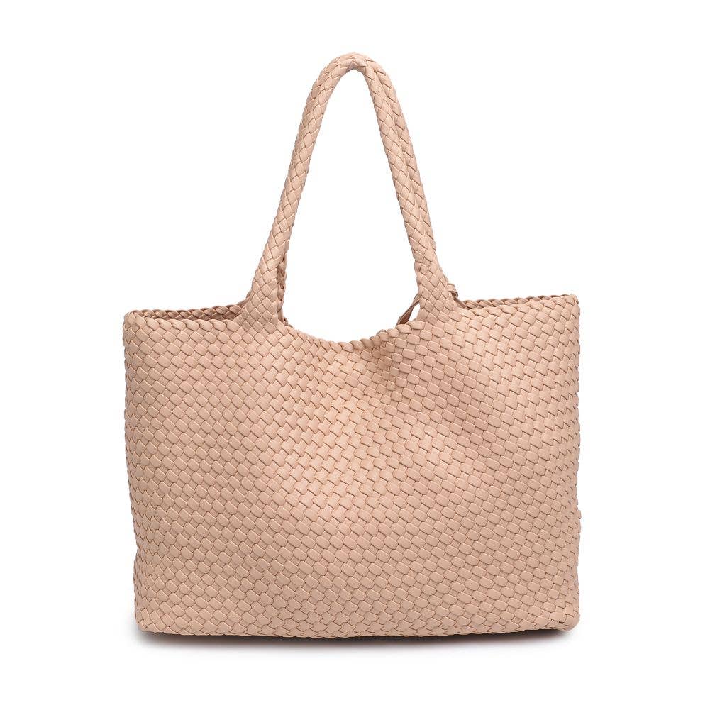 Solana Woven Vegan Leather Tote