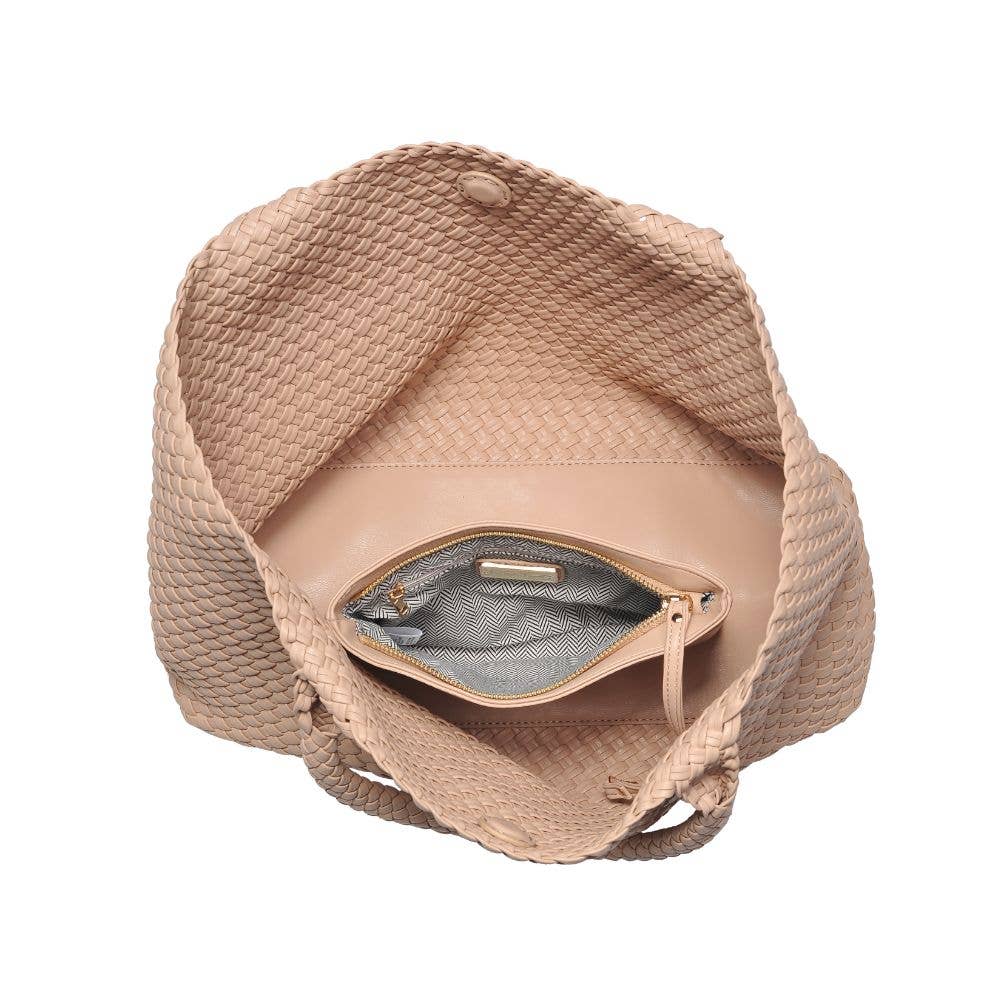 Solana Woven Vegan Leather Tote