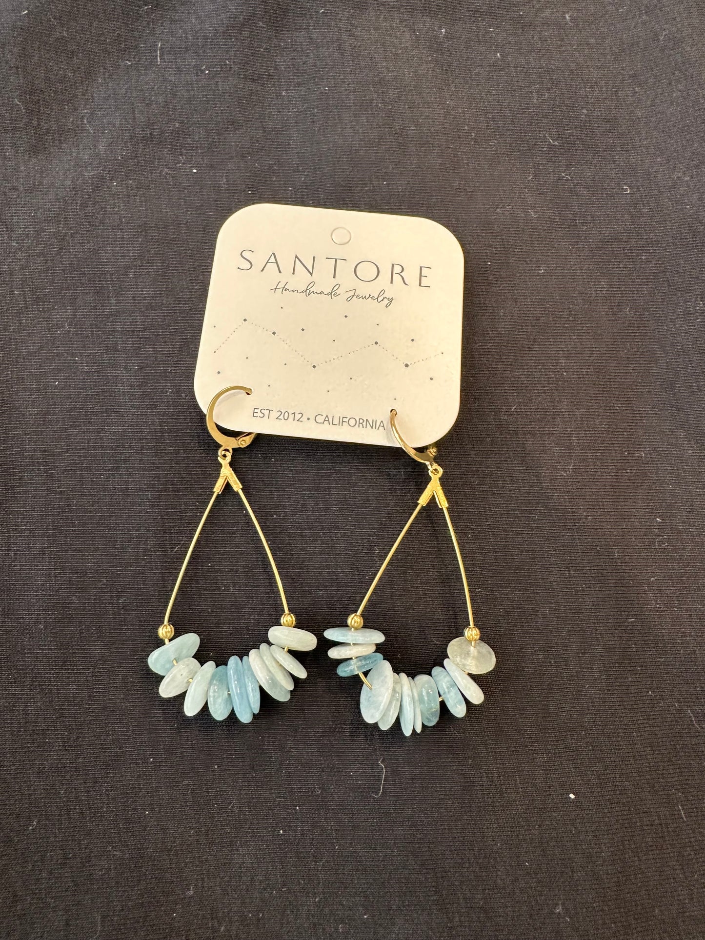 Aqua Drop Aquamarine Earring