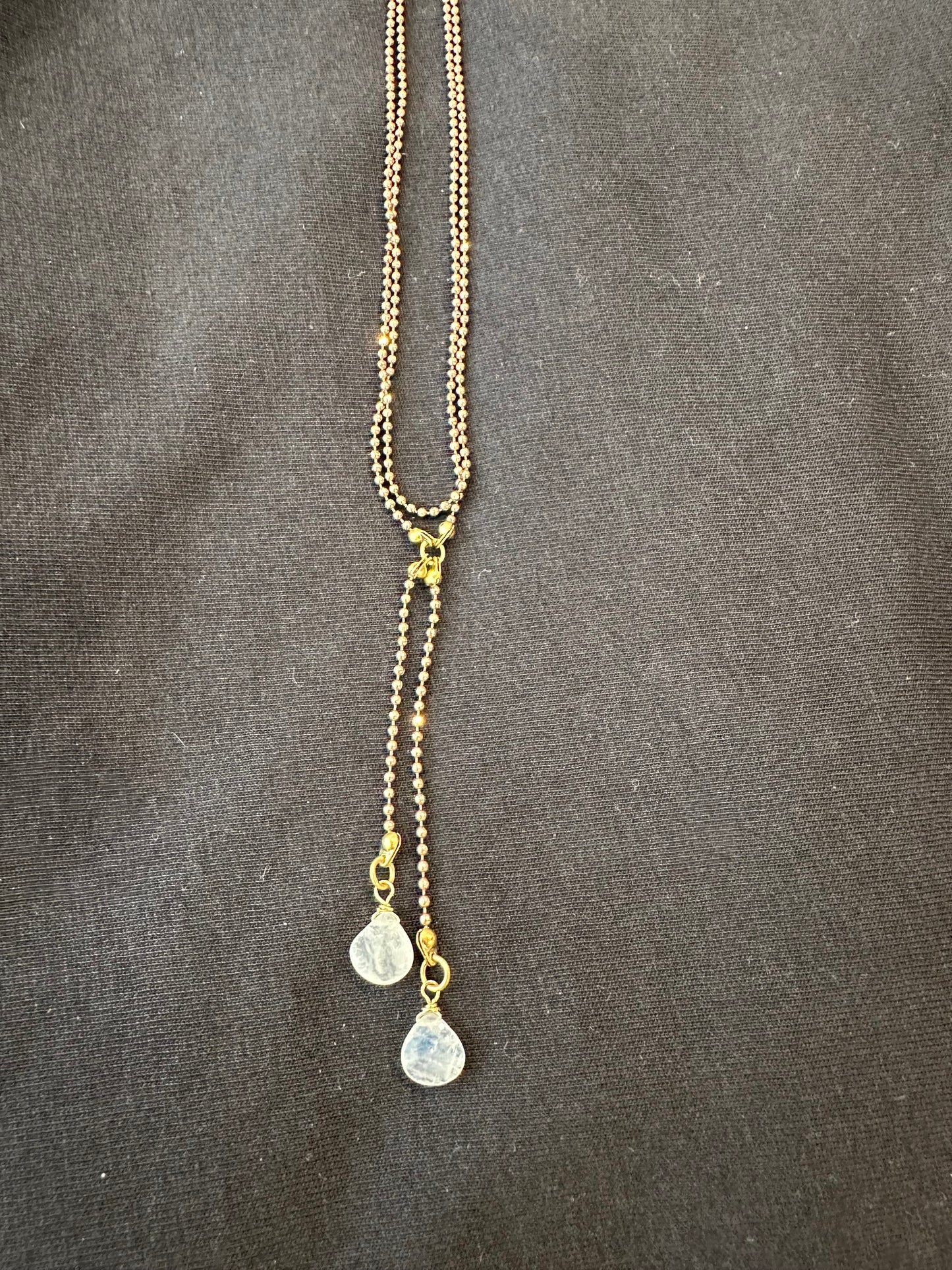 X Choker Moonstone/Bronze