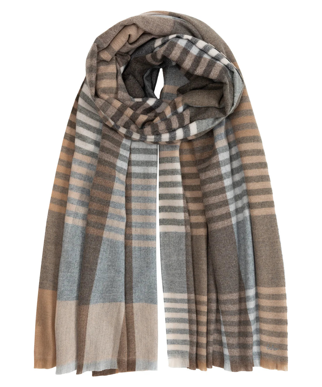 Gramercy Plaid Wrap Grey Heather