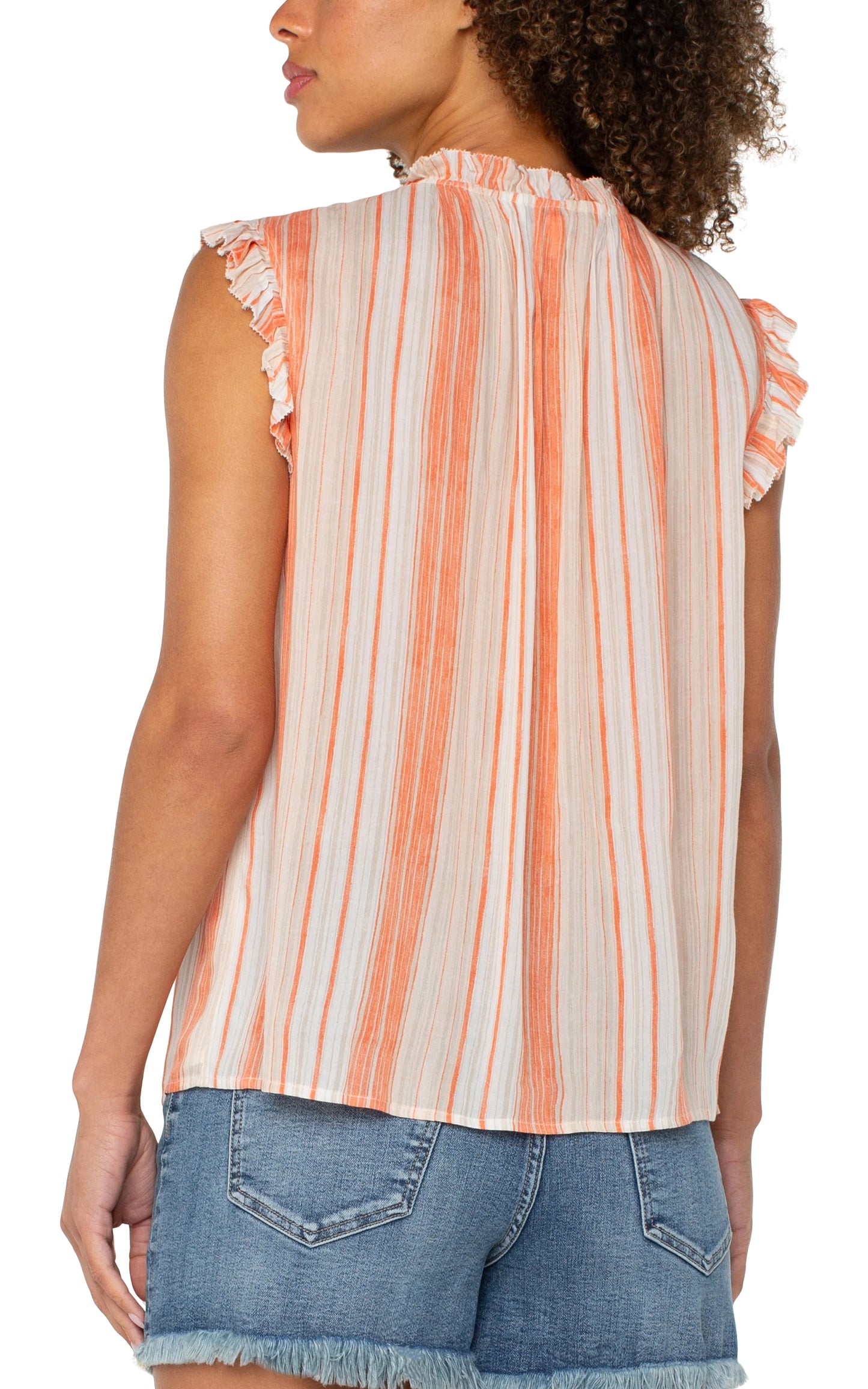 Short Sleeve Woven Blouse With Ties