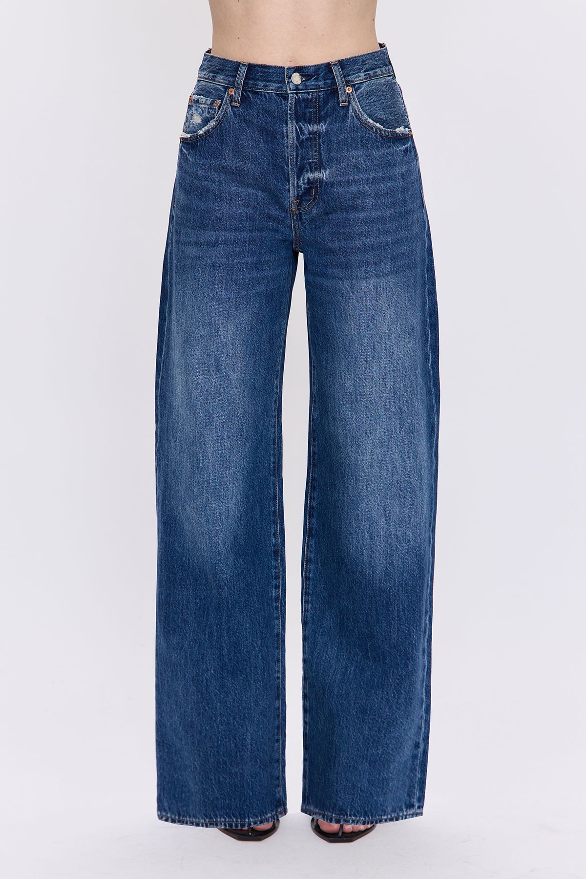 Tate High Rise Bowed Wide Leg