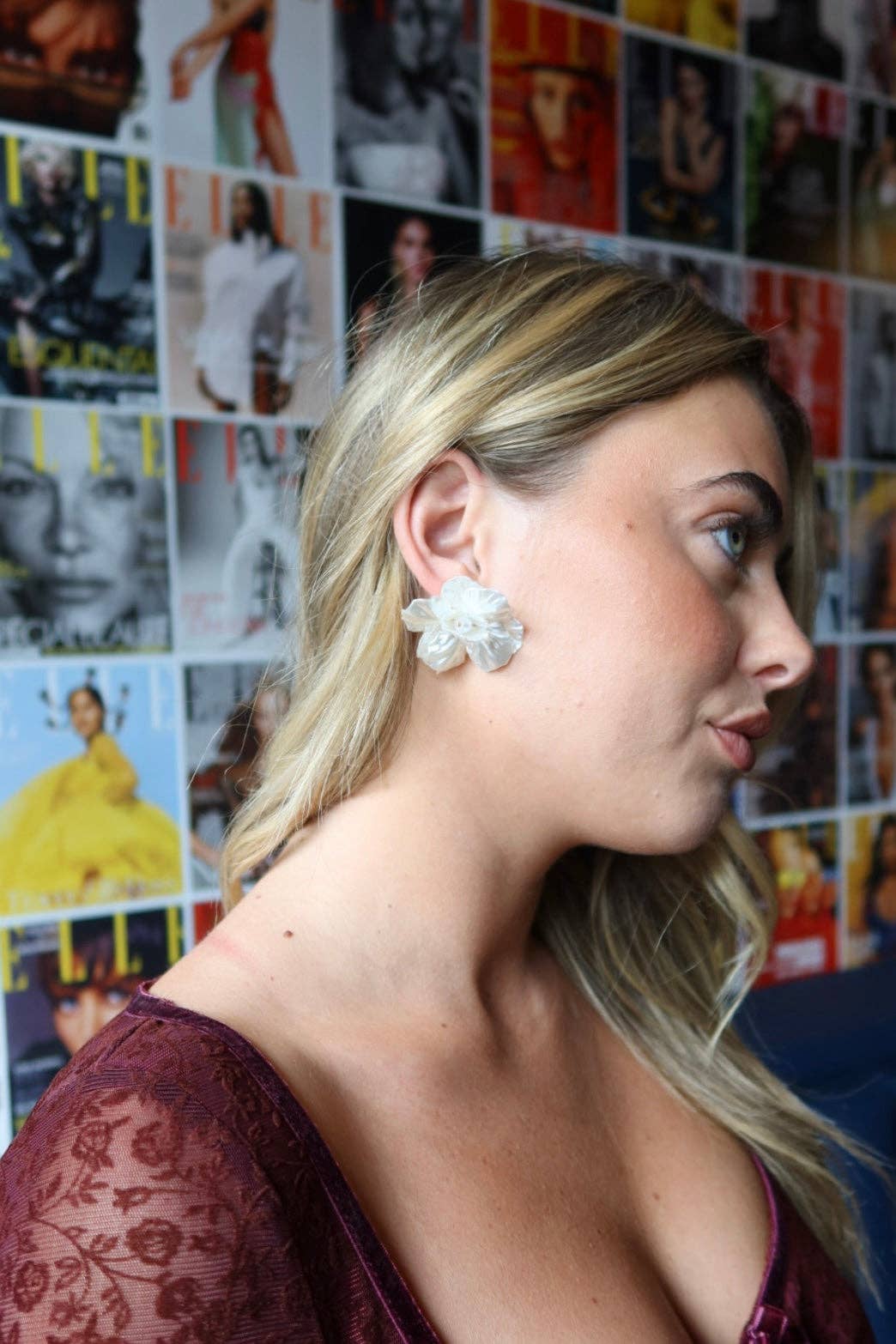 Eloise Flower Statement Earring