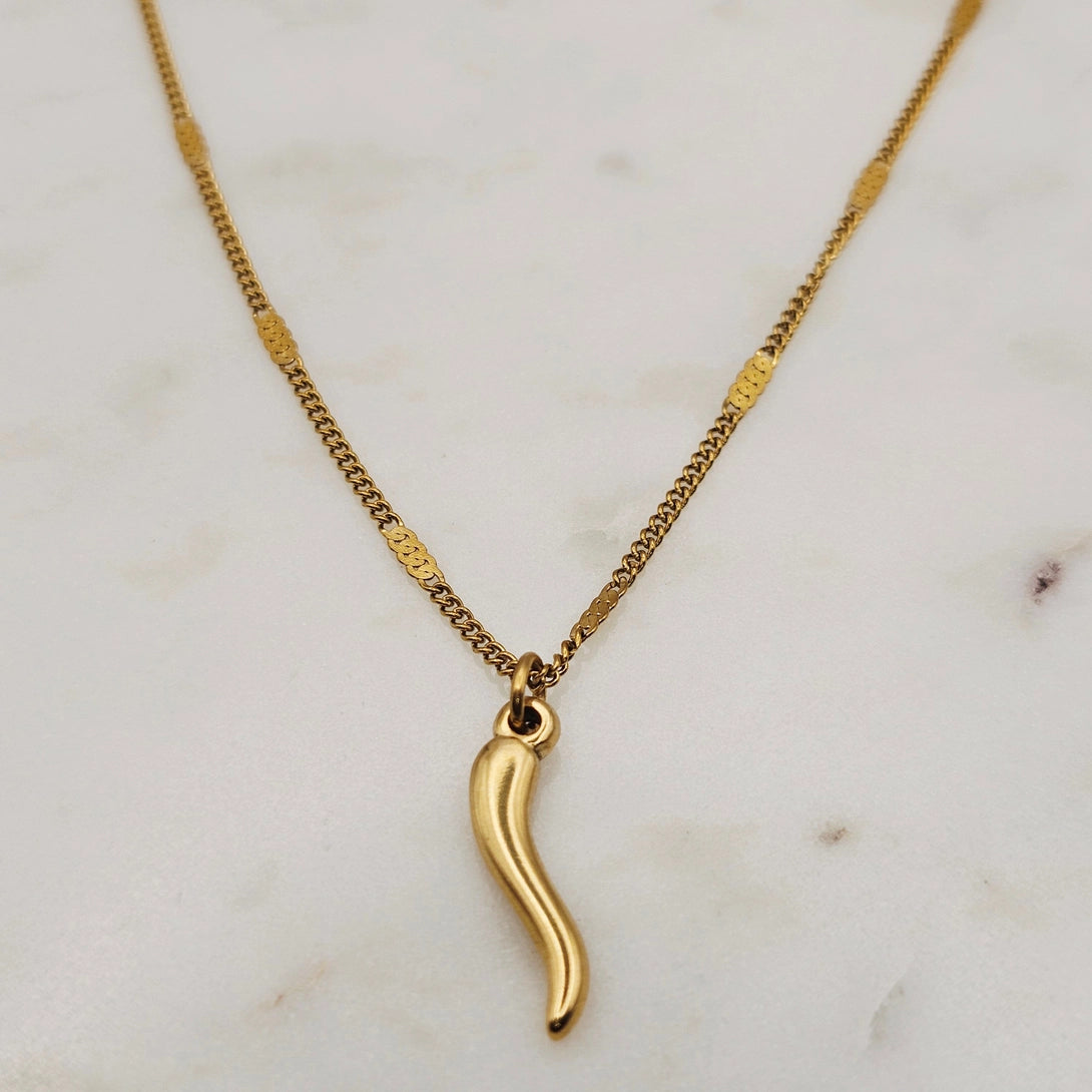 Mini Italian Horn Necklace