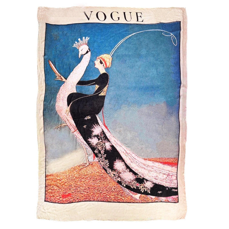 Vintage Vogue Scarf - Peacock