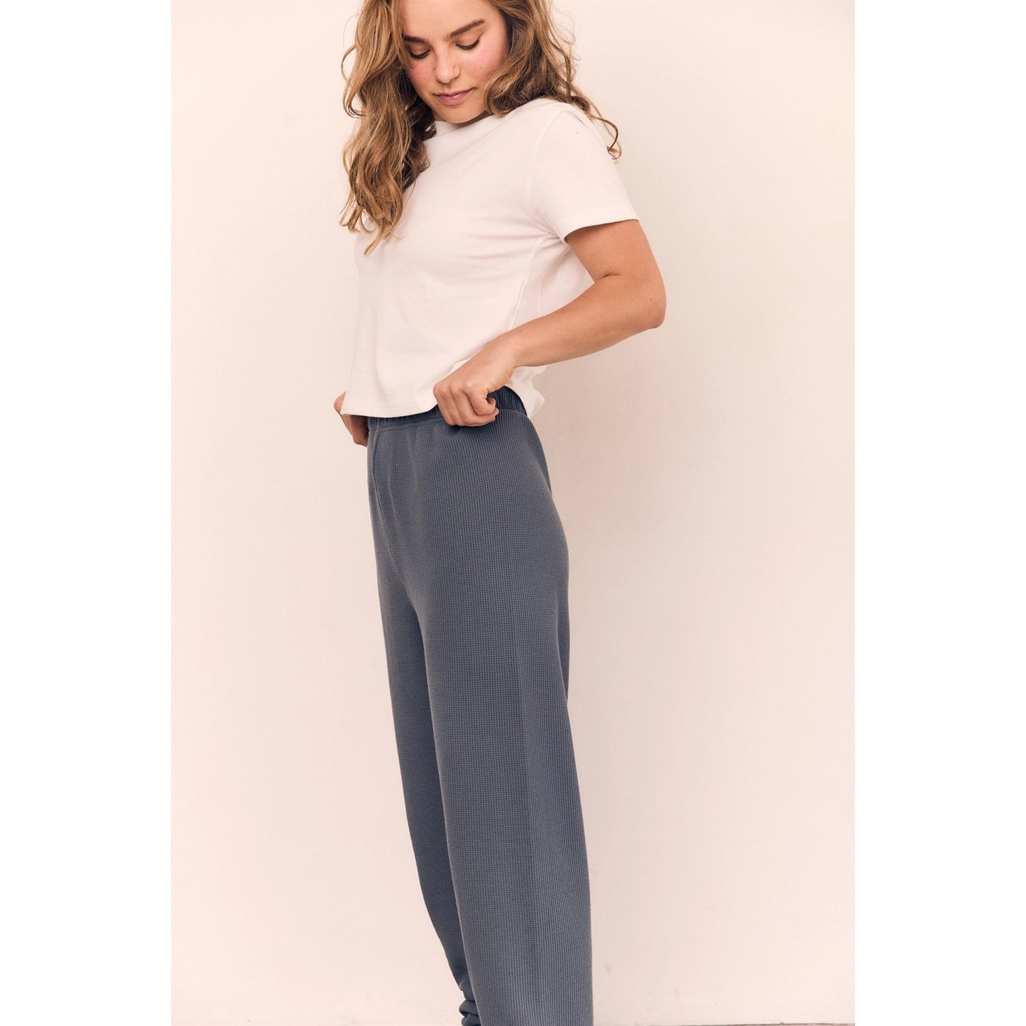 Mineral Washed Cotton Blank Cropped Tee