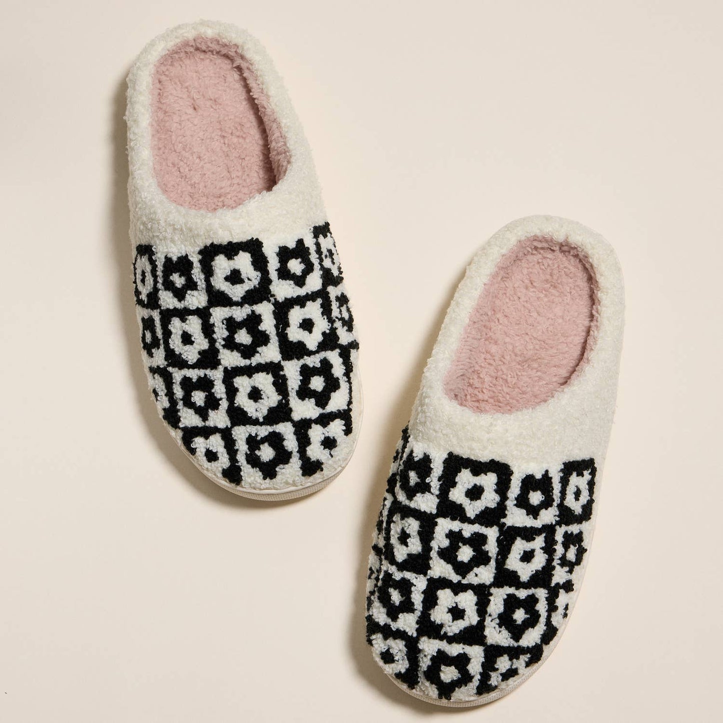 Flower Color Block Home Slippers