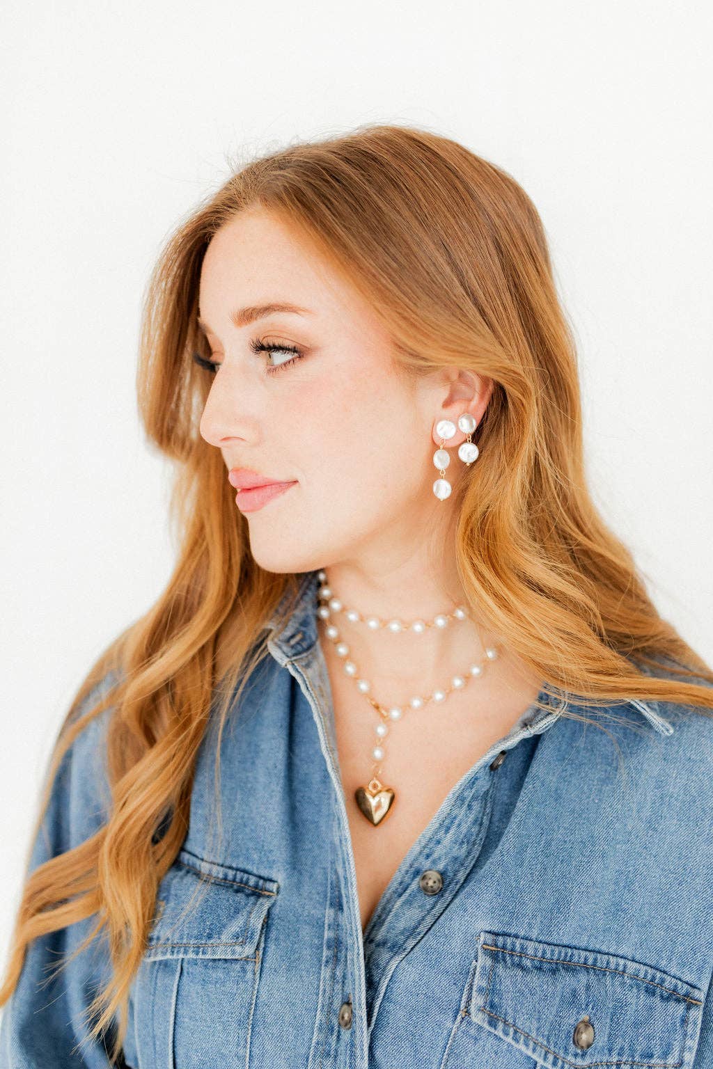 Libby - 3 Pearl - Earrings
