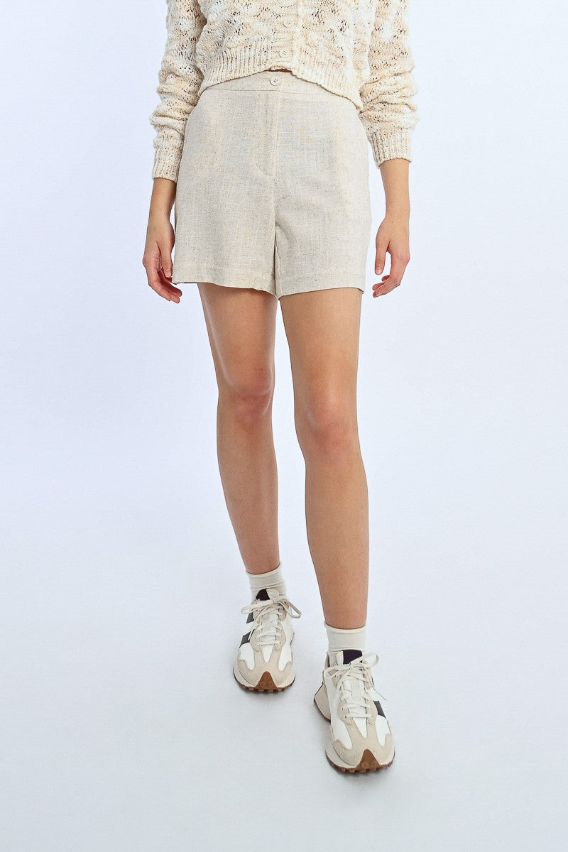 Linen High Waisted Shorts