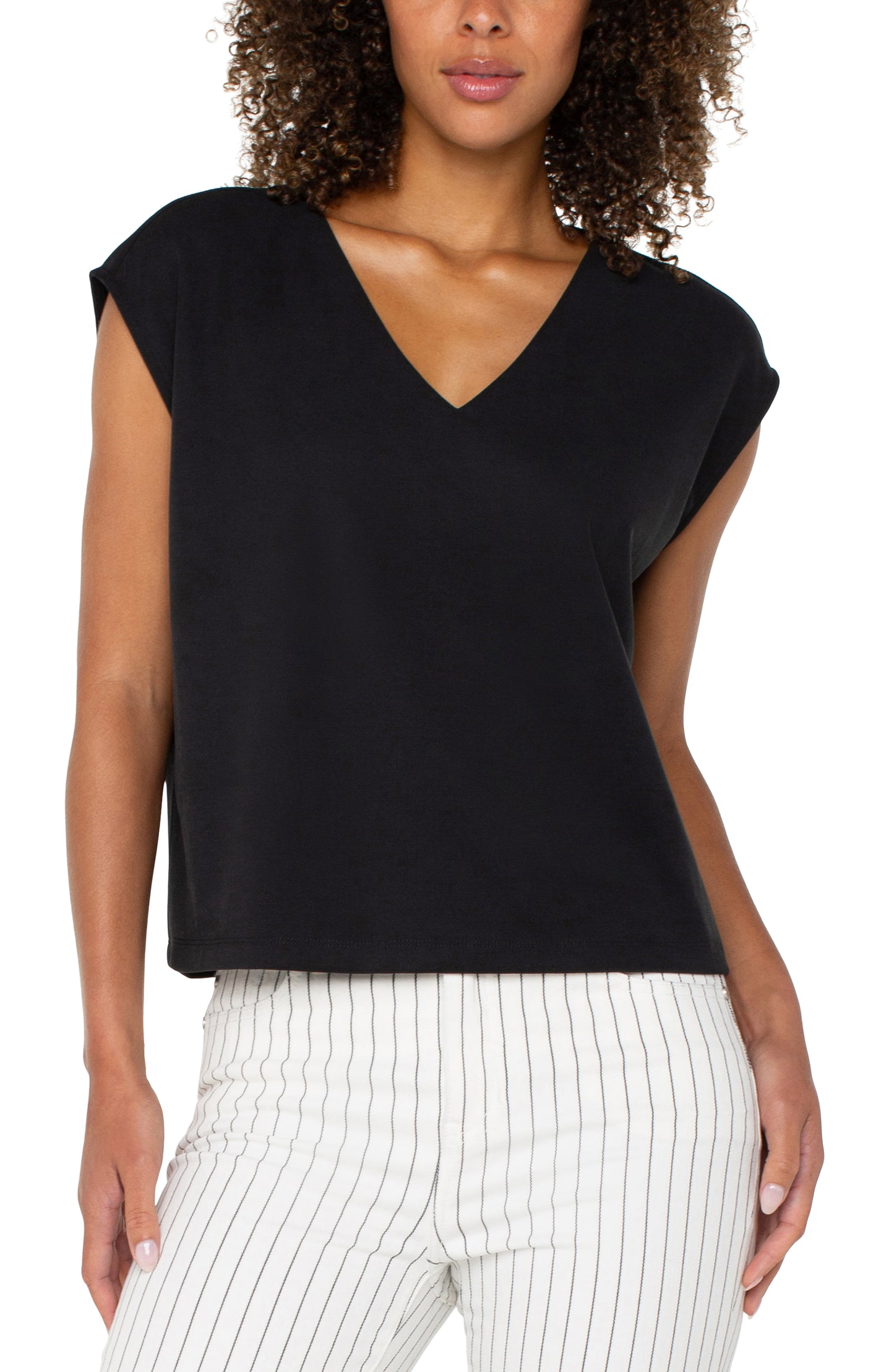 Dolman Sleeve V Neck Top