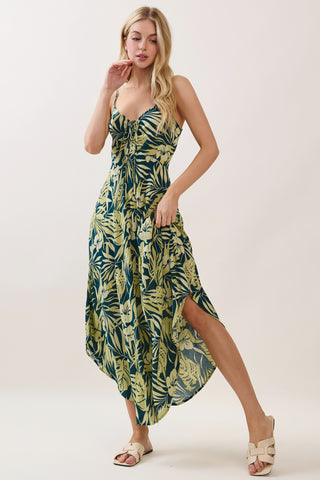 Chest Ruched Midi Dress