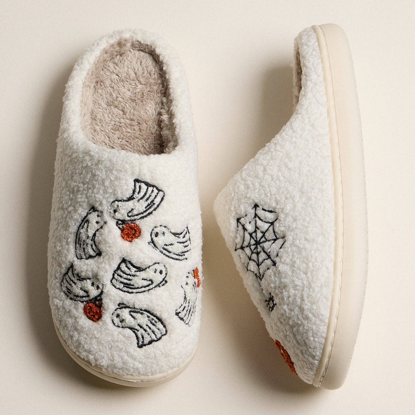 Fuzzy Halloween Slippers