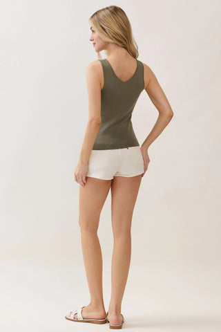 V-Neck Sleeveless Sweater Top