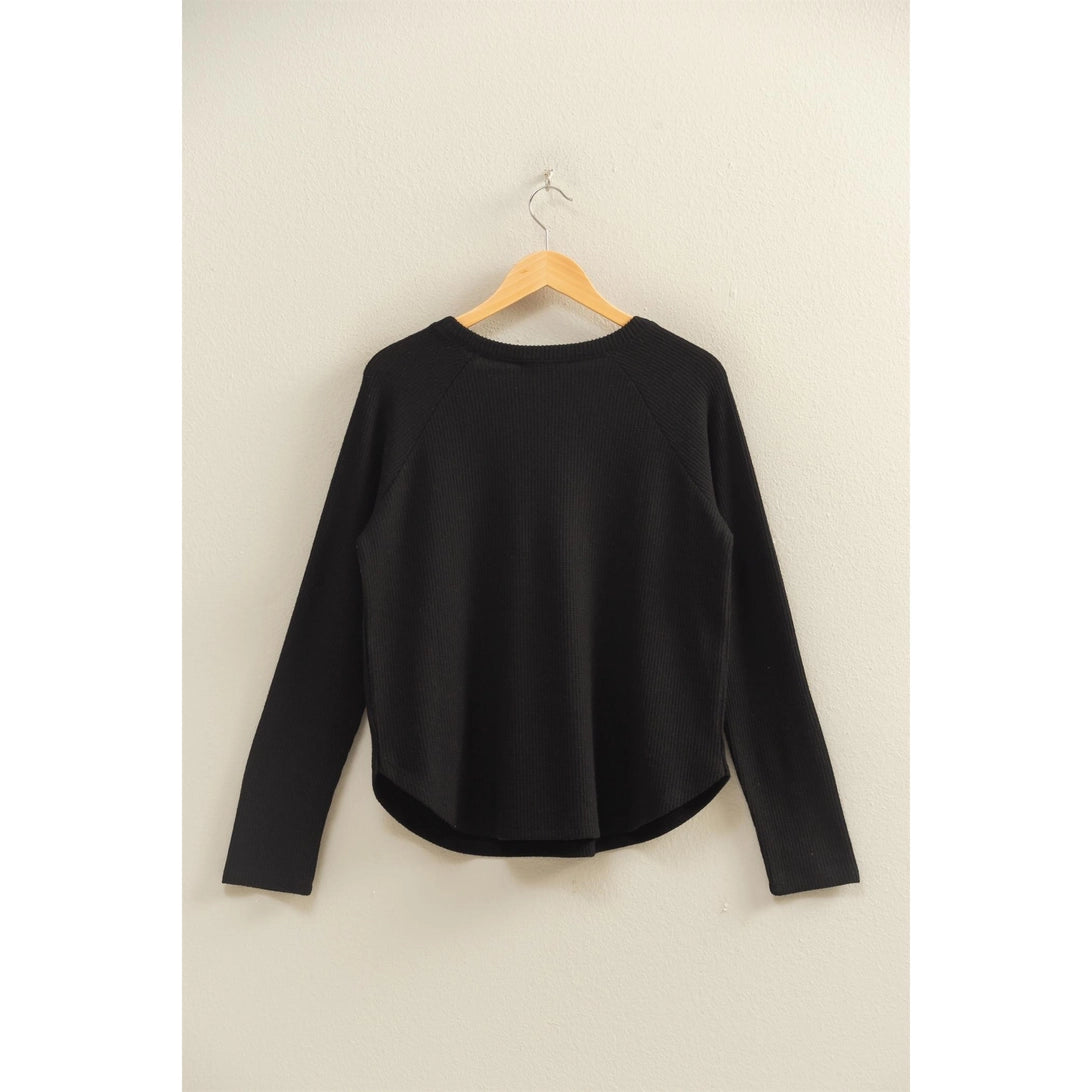 Waffle Long Sleeve Sweater