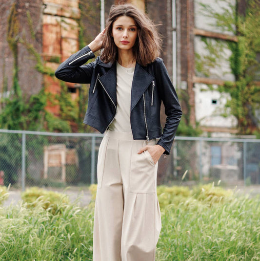 Margaret Liquid Leather Moto Jacket