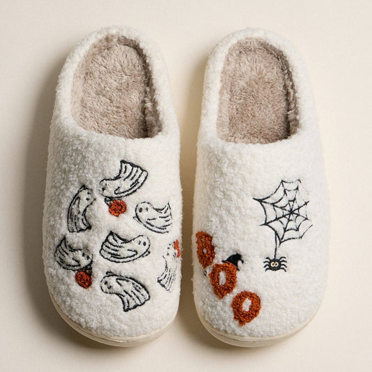 Fuzzy Halloween Slippers