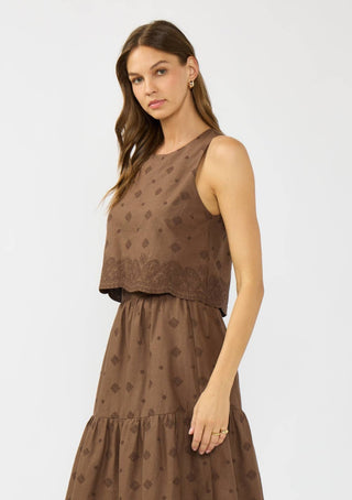 All Over Embroidered Tank