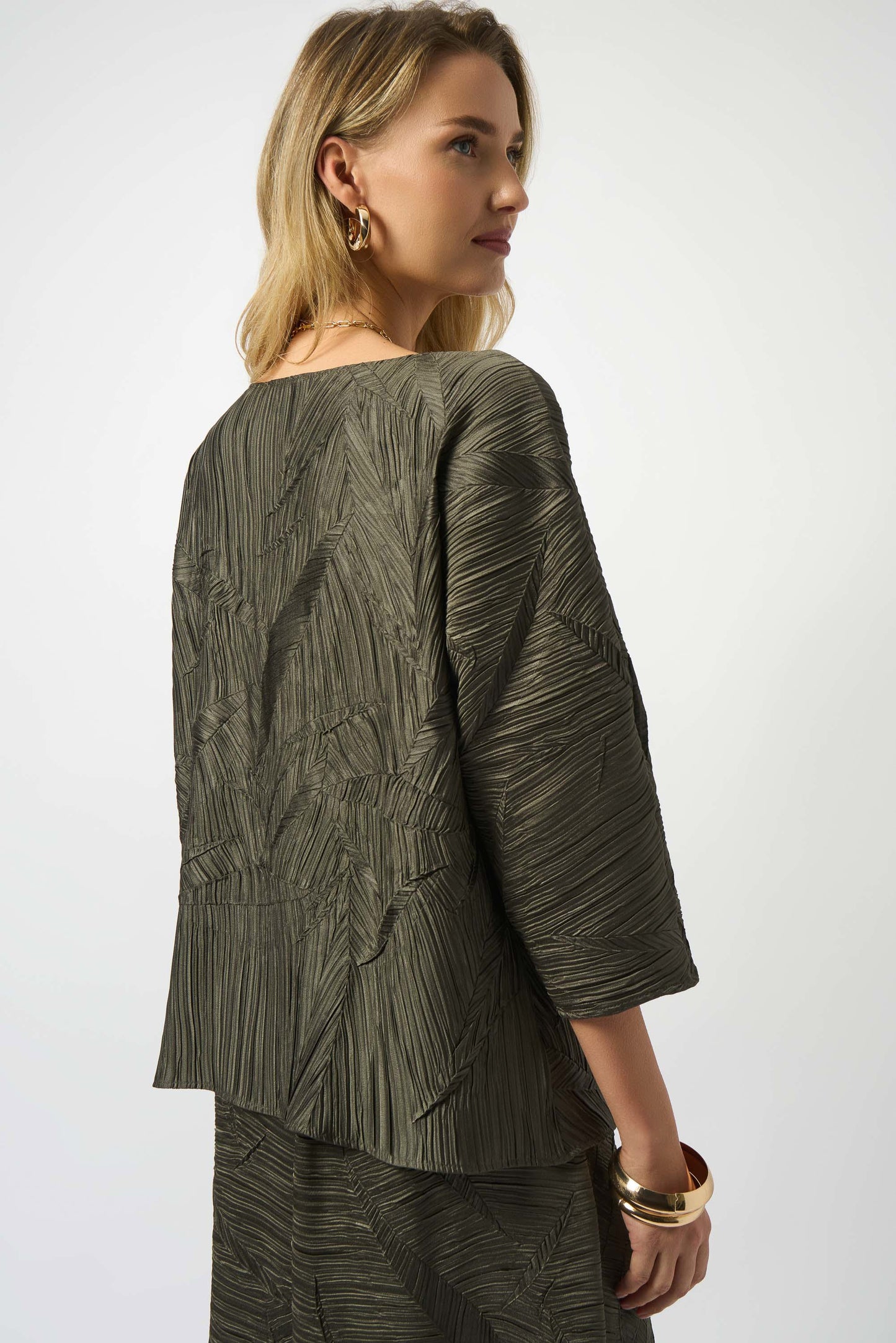 Pleated Satin Boxy Top