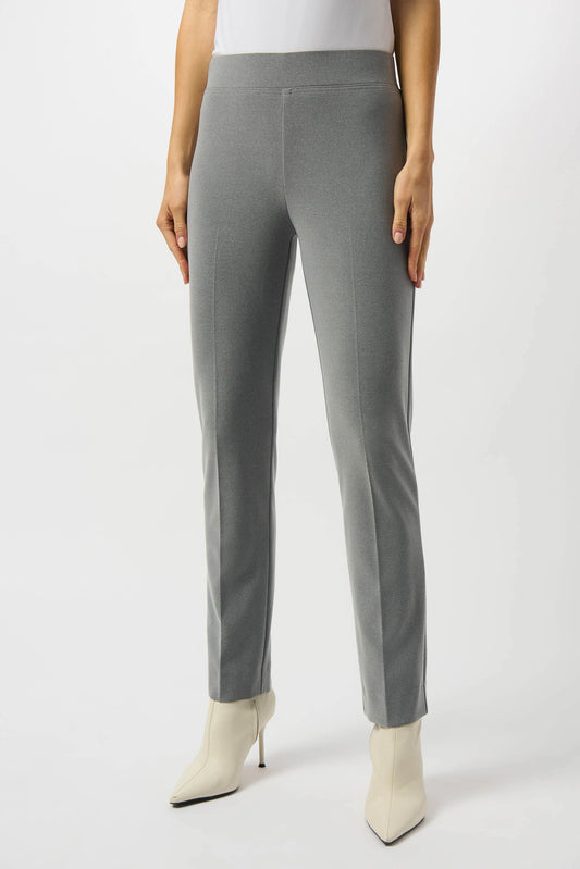 Melange Silky Knit Straight Leg Pull-On Pants