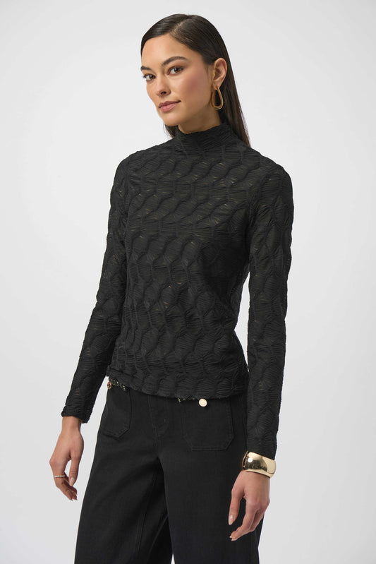 Textured Knit Fitted Top