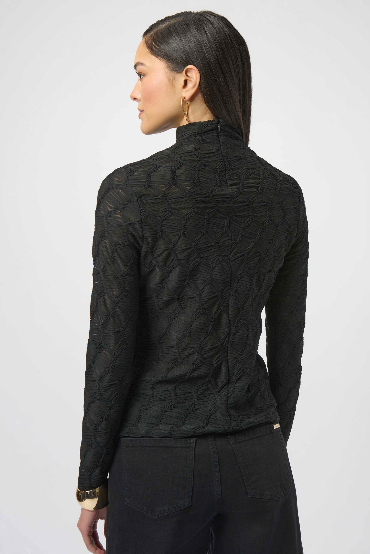 Textured Knit Fitted Top