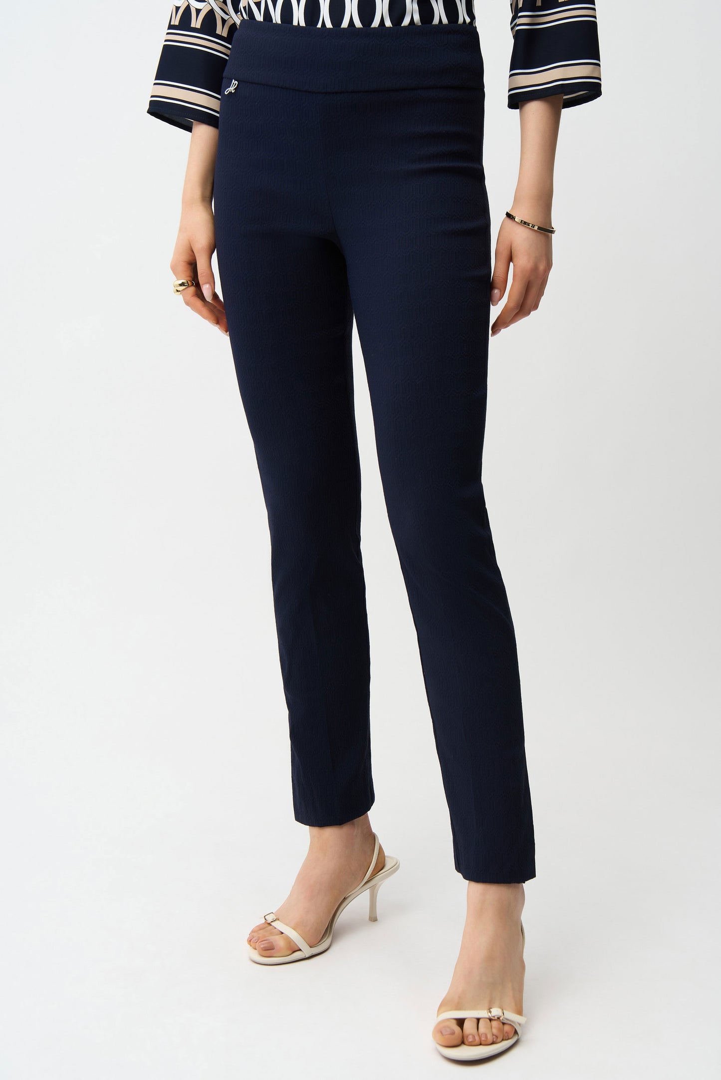 Jacquard Straight Pull-On Pants