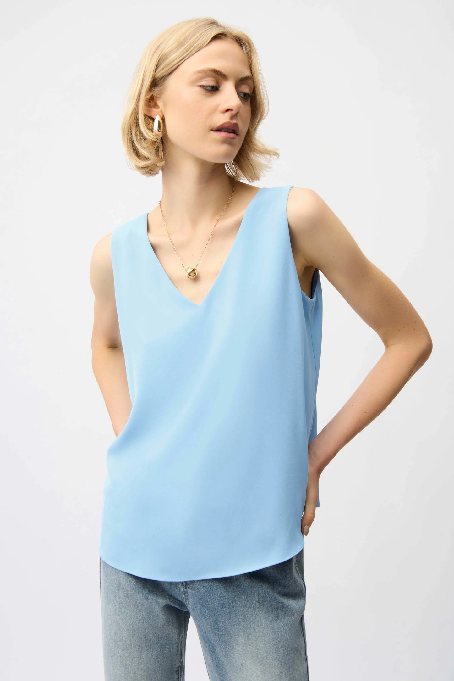 Twill Sleeveless Top