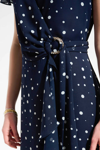 Chiffon Wrap Dress With Ruffle