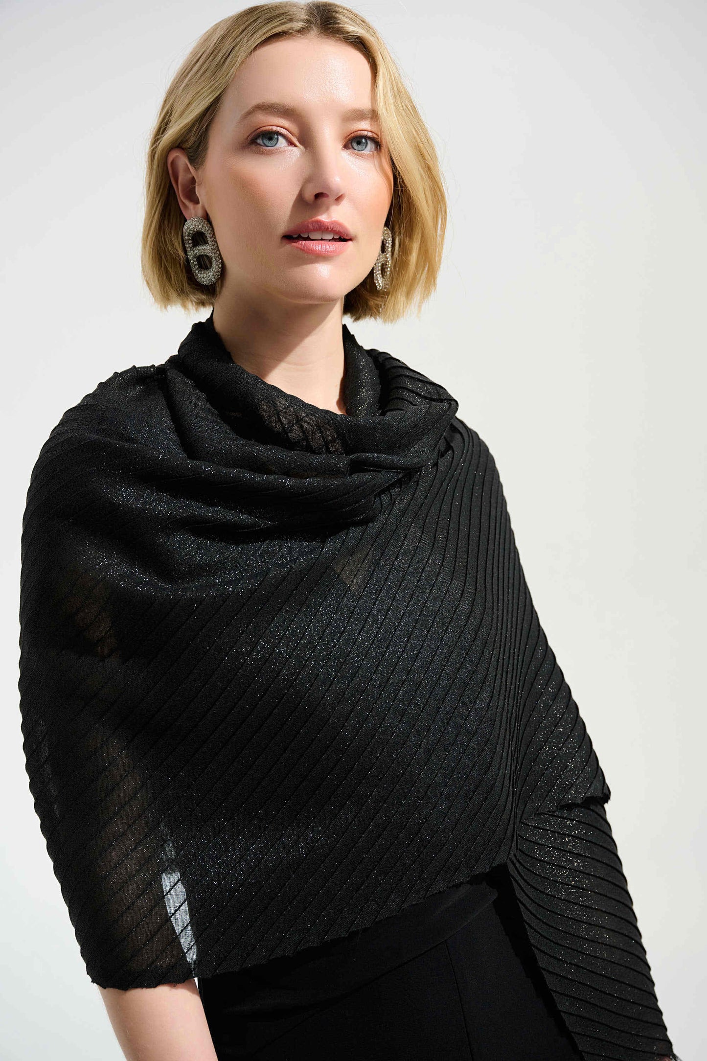 Woven Pleated Rectangular Scarf
