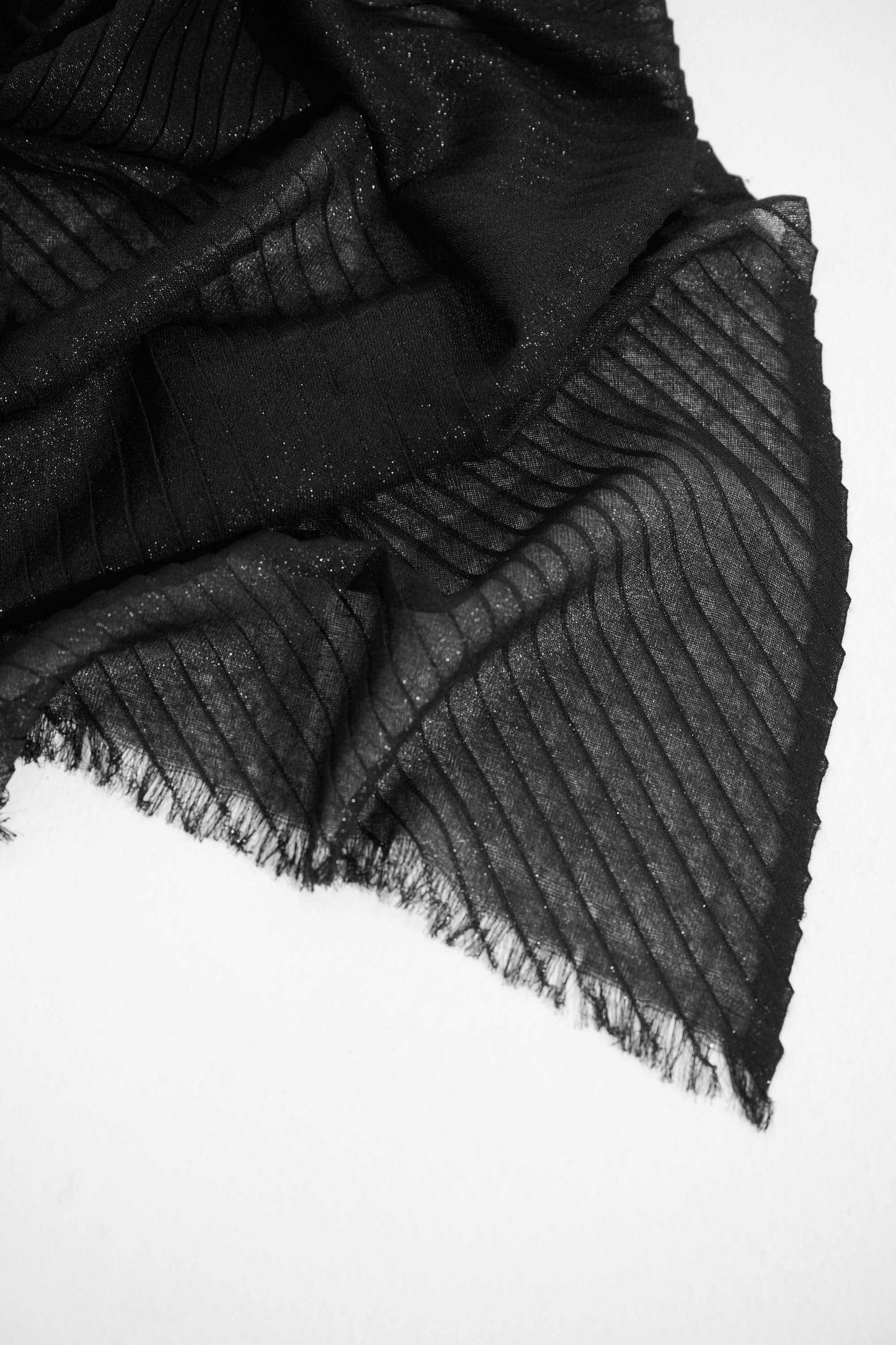 Woven Pleated Rectangular Scarf