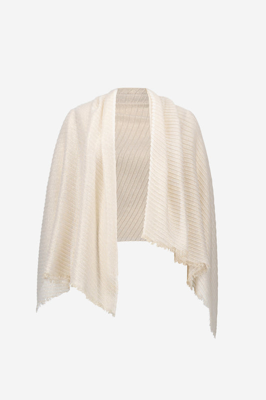 Woven Pleated Rectangular Scarf