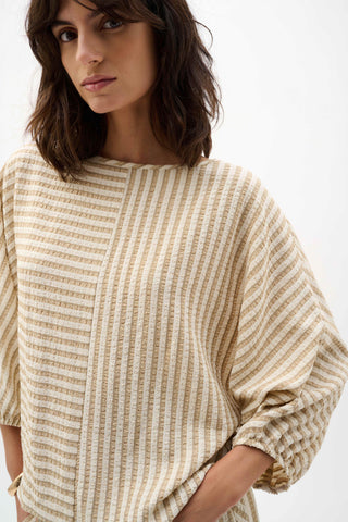 Woven Stripe Boxy Top