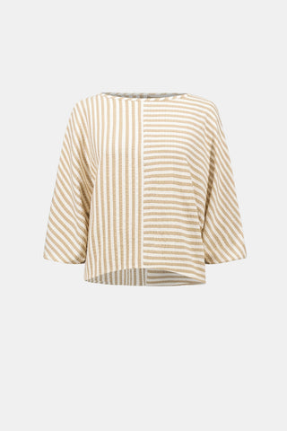 Woven Stripe Boxy Top