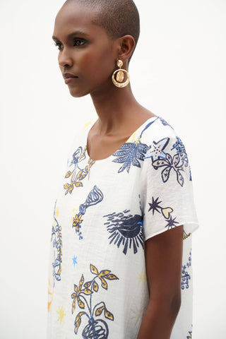 Tropical Print Trapeze Tunic